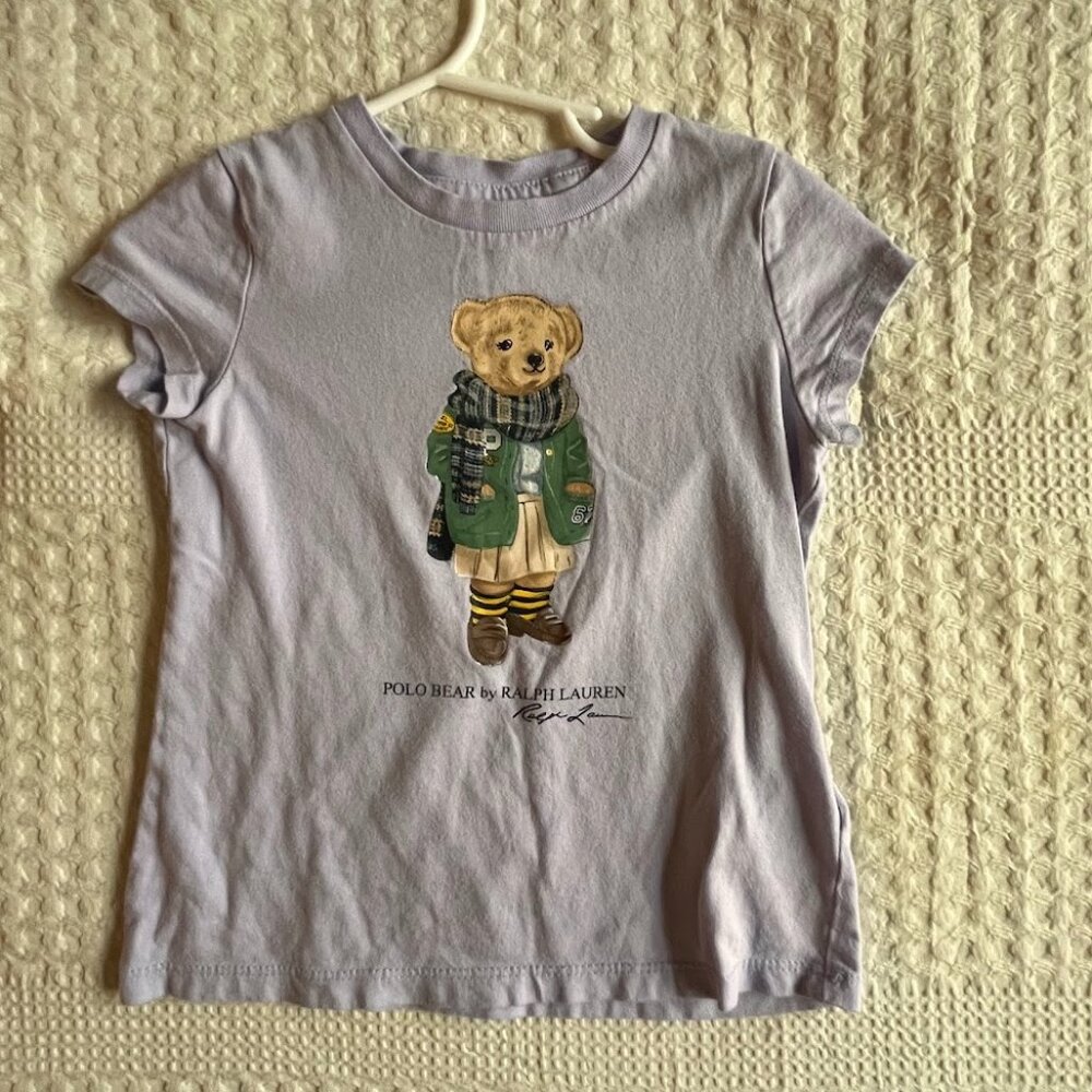Ralph Lauren Kids 4T Bear T Shirt Light Purple